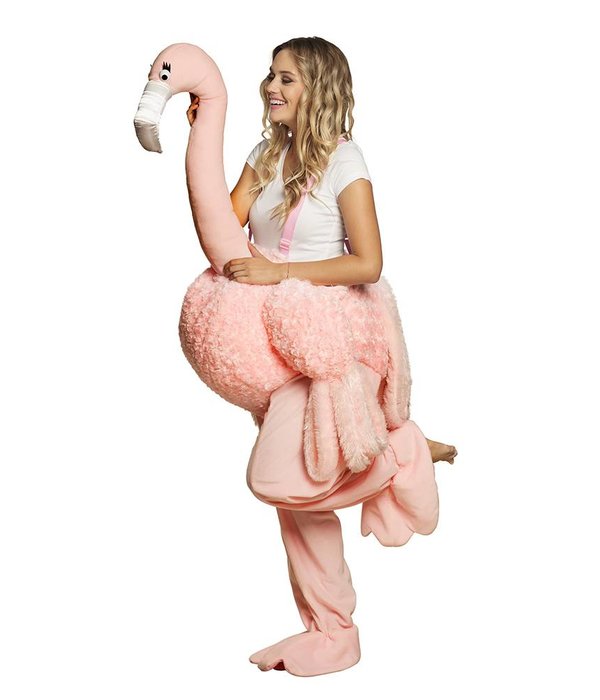 Stap in kostuum Flamingo