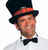 Hoge hoed met rode rand luxe