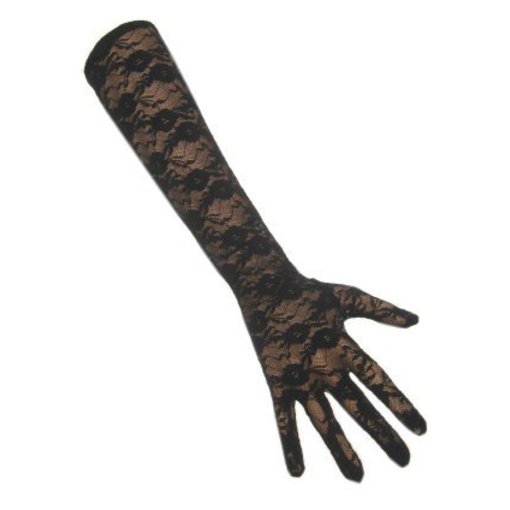 Handschoen kant lang zwart