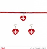 Halsketting en oorbellen verpleegster