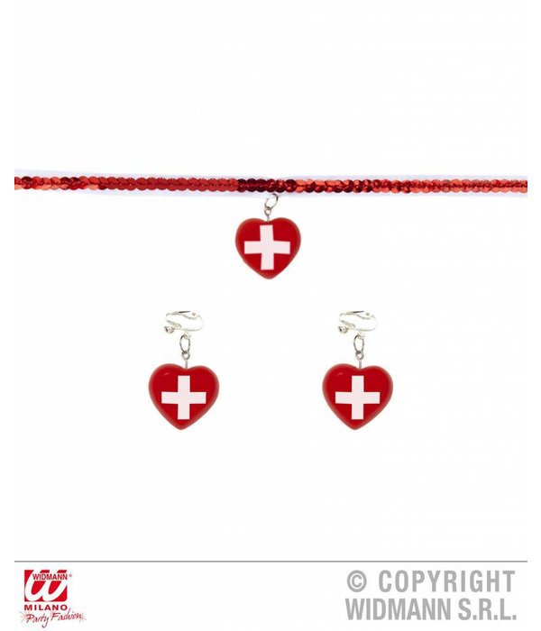 Halsketting en oorbellen verpleegster