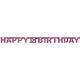 Letterslinger glitter Happy 18th Birthday pink