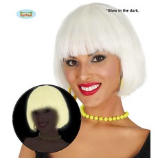 Glow in Dark Bobline pruik