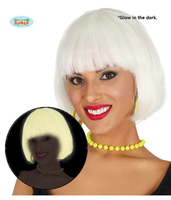Glow in Dark Bobline pruik