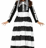 Open Ribbenkast Skelet Vrouw Kostuum