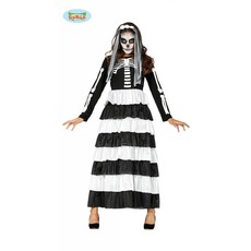 Open Ribbenkast Skelet Vrouw Kostuum