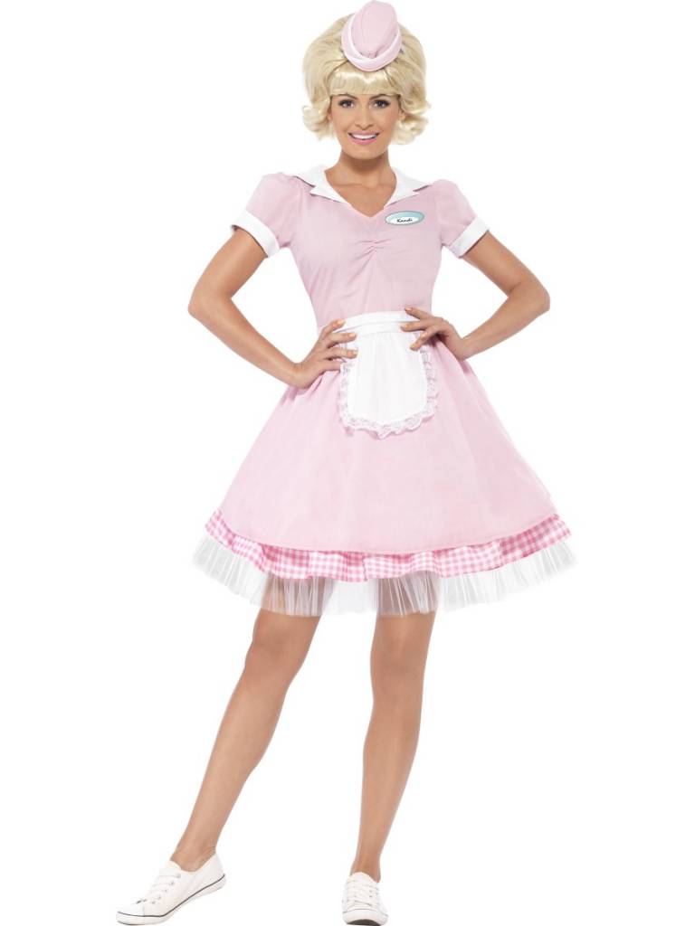 Jaren 50 Diner girl kostuum afbeelding