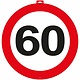 60 Jaar Verkeersbord Deurbord - 47cm