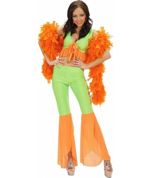 Groen-oranje samba top en broek
