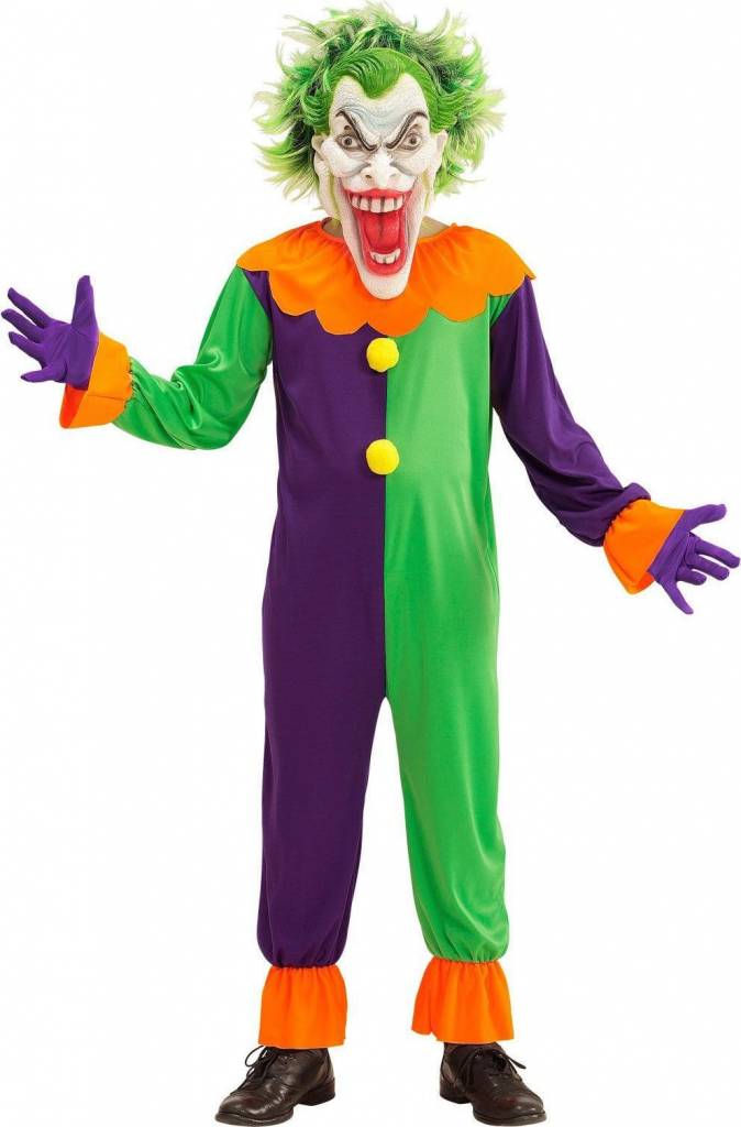 thema draagbaar Eenvoud Jumpsuit Duivel Clown kind Joker - Feestbazaar.nl