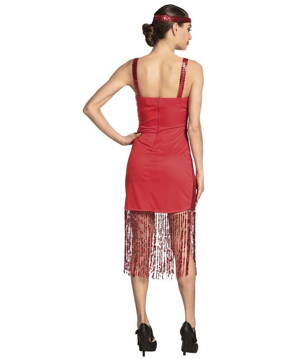 Flapper kostuum rood Scarlett