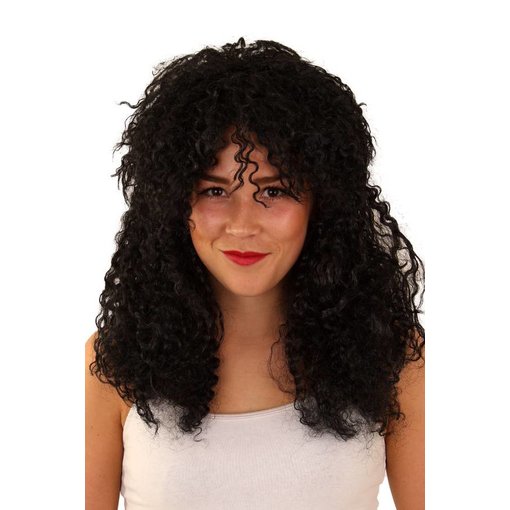 Pruik rock zwart Renzo