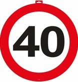 40 Jaar Verkeersbord Deurbord - 47cm