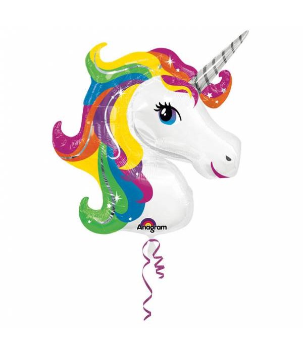 Rainbow Unicorn Folie Ballon 83 x 73cm