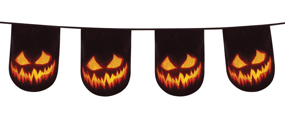 Vlaggenlijn Creepy Pumpkin dubbelzijdig (6 m)
