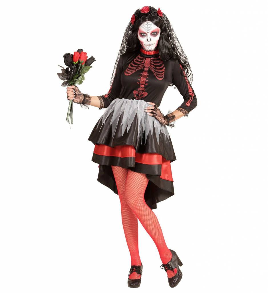 Bruid Dia De Los Muertos Vrouw Kostuum afbeelding