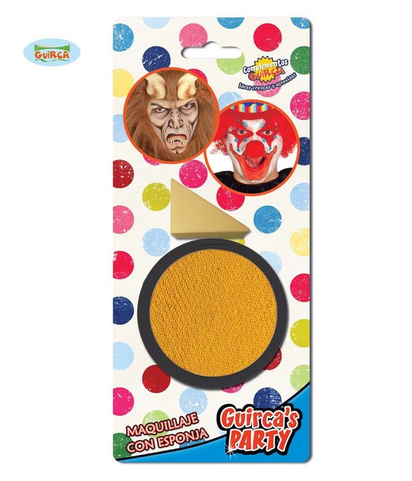 Gele schmink met sponsje