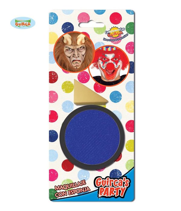 Marine Blauwe schmink met sponsje