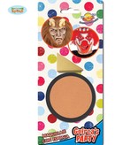 Huidskleurige schmink met sponsje