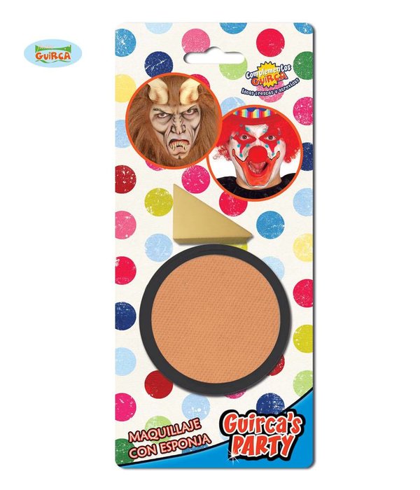 Huidskleurige schmink met sponsje