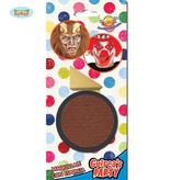 Bruine schmink met sponsje