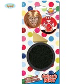 Zwarte schmink met sponsje