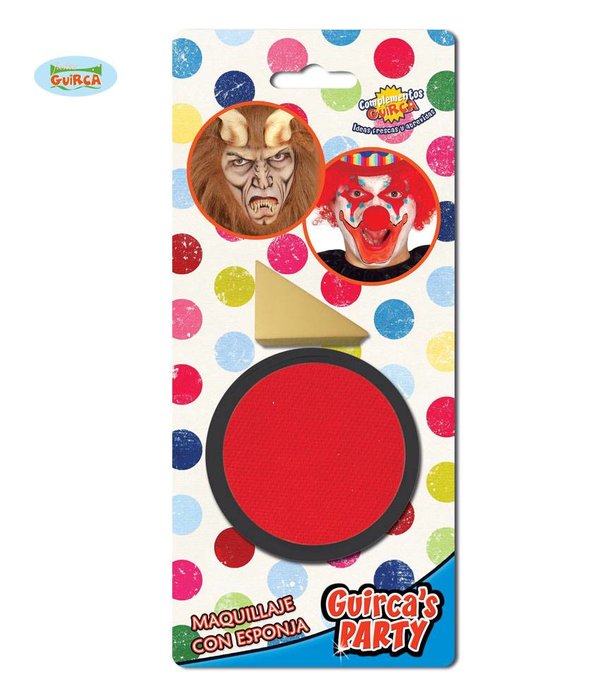 Rode schmink doosje met sponsje