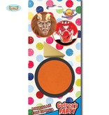 Oranje schmink doosje met sponsje