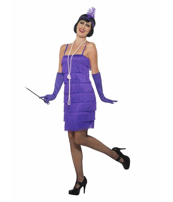 Flapper kostuum Roaring 20's Paars