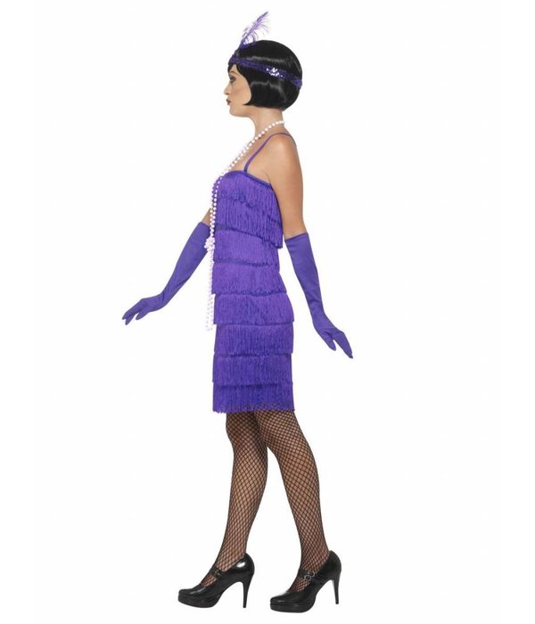 Flapper kostuum Roaring 20's Paars