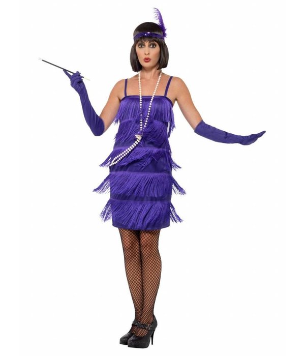 Flapper kostuum Roaring 20's Paars