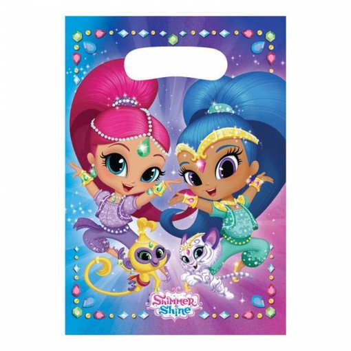 Shimmer and Shine party traktatiezakjes 8 stuks