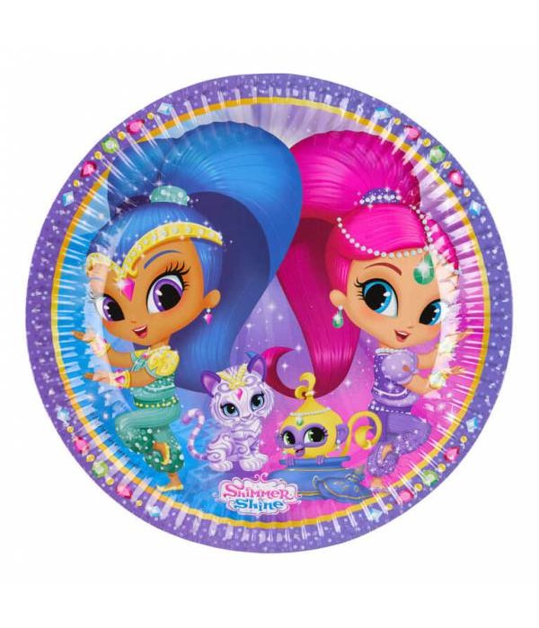 Shimmer and Shine bordjes 8 stuks
