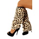 Beenwarmers bont panterprint licht