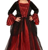 Klassieke prinsessenkostuum rood/zwart