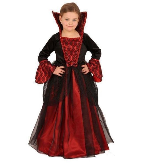 Klassieke prinsessenkostuum rood/zwart