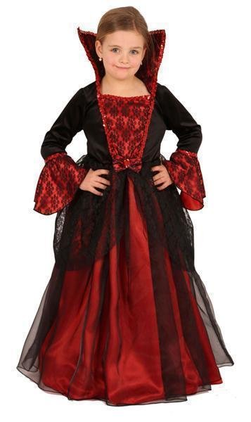 Klassieke prinsessenkostuum rood-zwart