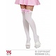Hoge witte kousen met roze strik