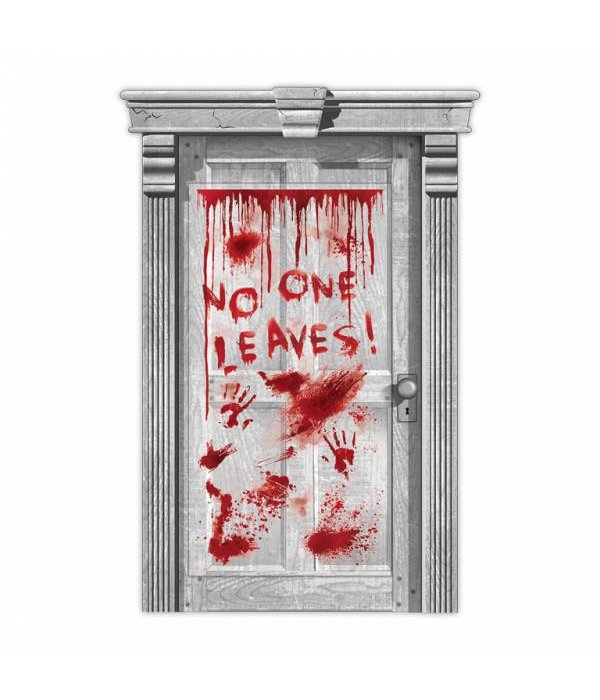 Deur deco druipend blood No One Leaves