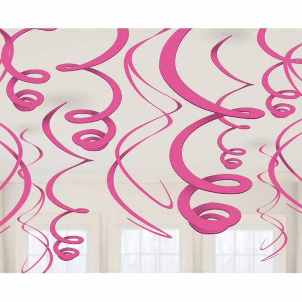 12 swirls decoraties roze afbeelding