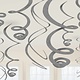 12 swirls decoraties zilver
