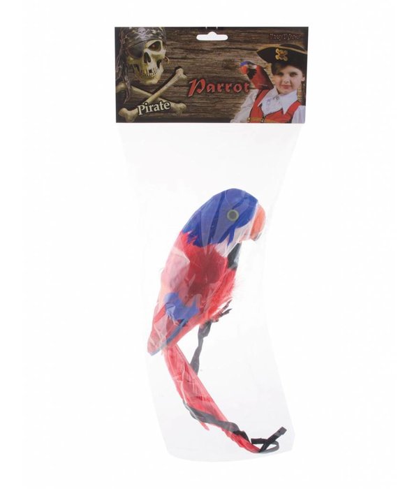 Papegaai 38cm met elastiek