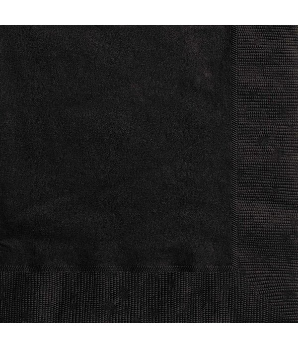 Zwarte servetten 20 stuks