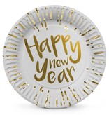 Set 6 Bordjes 'Happy New Year' (23 cm)