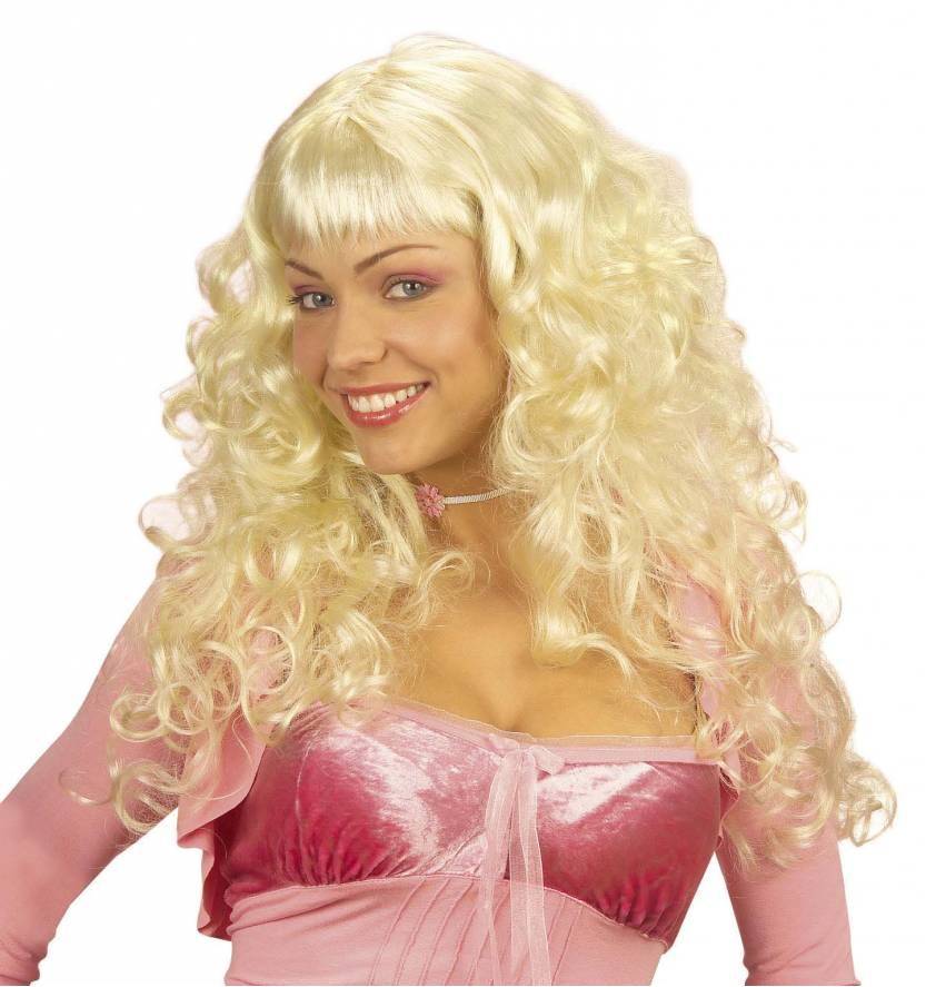 Blonde dames pruik Angelica afbeelding