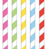 Papieren rietjes Color world 20 stuks