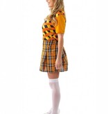 Golf kostuum dames carnaval oranje/zwart