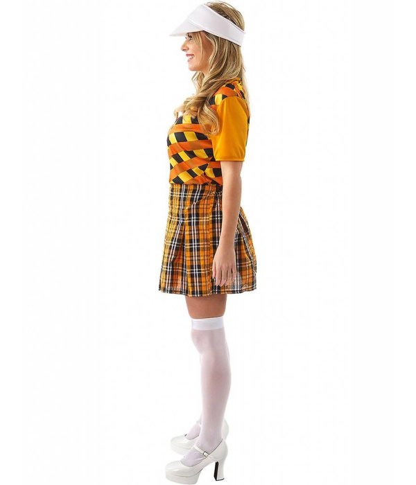 Golf kostuum dames carnaval oranje/zwart