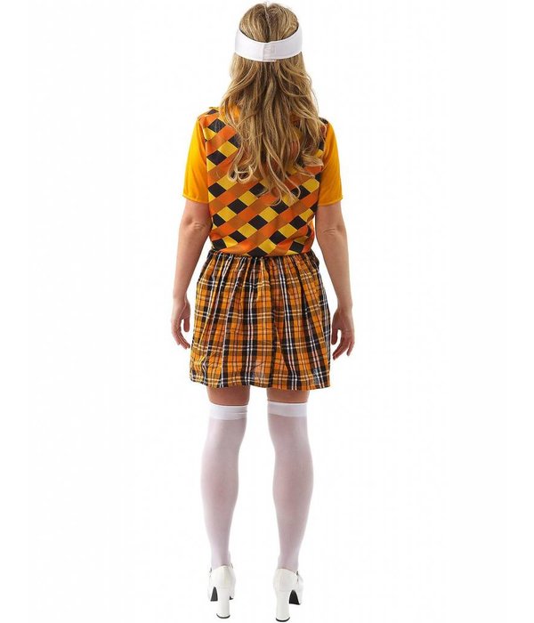 Golf kostuum dames carnaval oranje/zwart