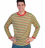 Gestreept Shirt rood/geel/groen